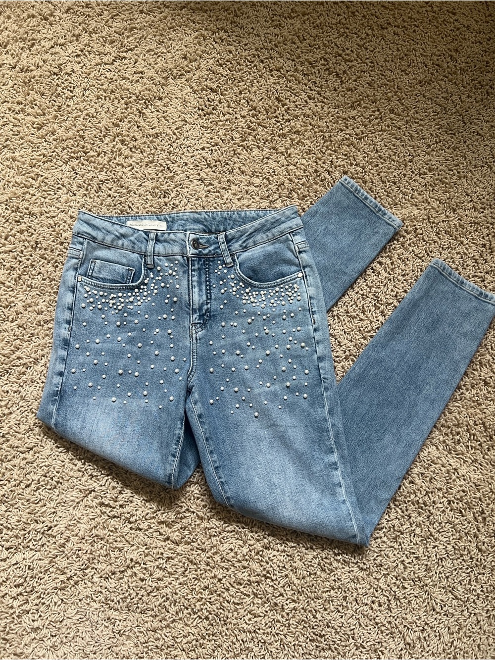 Pilcro and the Letterpress Anthropologie -Embellished skinny jeans 27